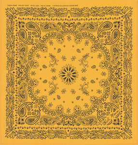 Bob Marrs Poinsettia-Paisley Bandana Amarillo Gold - Yellow