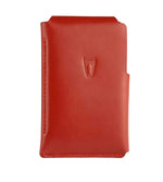 Marrs Makers Empire Red Leather Wallet. (Back view as seen in this photo.) Hand-stitched. Embossed Marrs Makers horse mascot on reverse. M20-M007RED