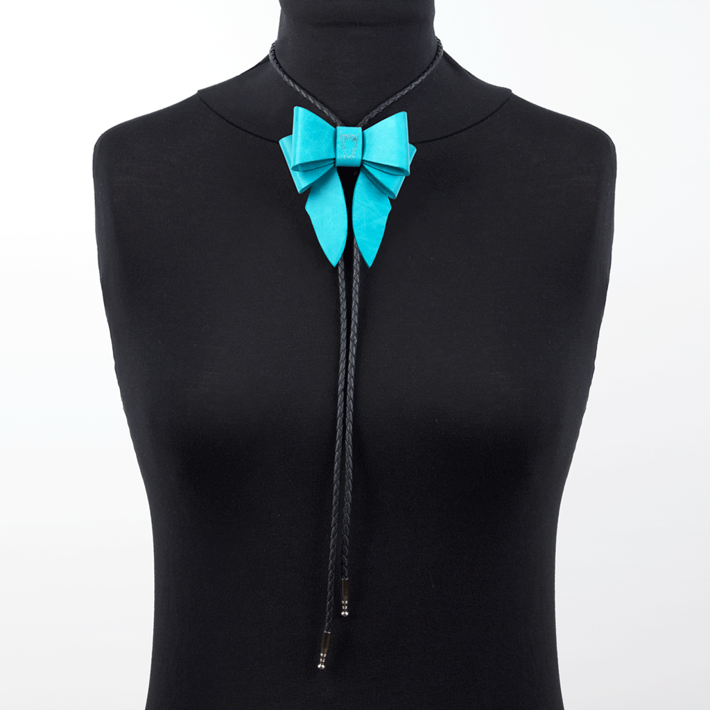 Marrs Makers Turquoise Leather Bolo Tie Necklace