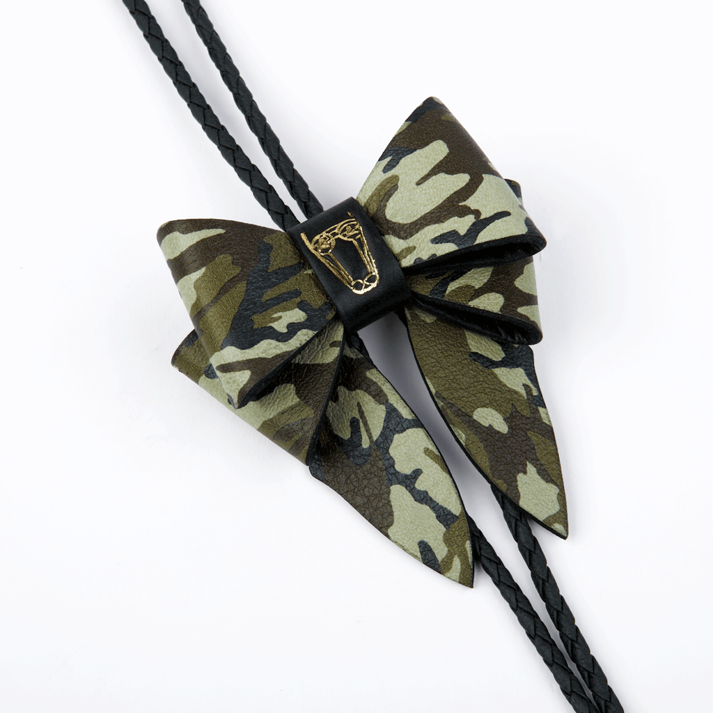 Camouflage Bolo Tie Necklace 