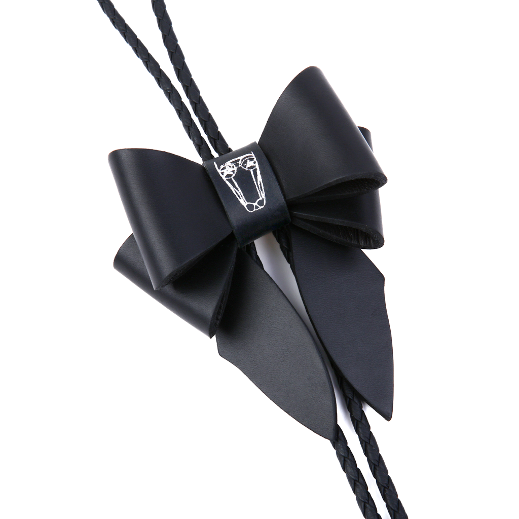 Black Bolo Tie Necklace