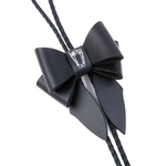 Black Bolo Tie Necklace